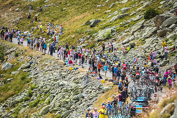 Image showing The Peloton in Mountains - Tour de France 2016