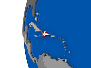 Image showing Dominican Republic on globe