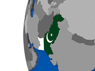 Image showing Pakistan on globe