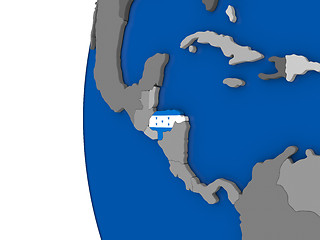 Image showing Honduras on globe