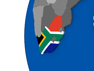 Image showing South Africa on globe