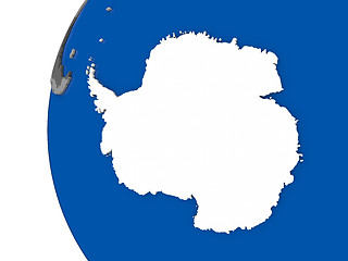 Image showing Antarctica on globe