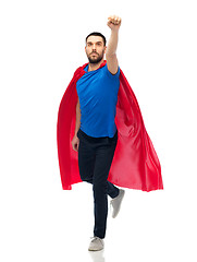 Image showing man in red superhero cape