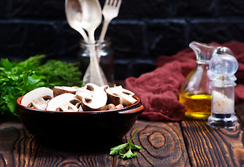 Image showing raw mushroom