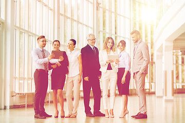 Image showing business people with tablet pc computers at office