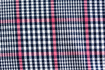 Image showing close up of checkered textile or fabric background