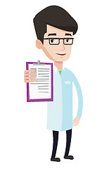 Image showing Doctor with clipboard vector illustration.