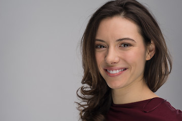 Image showing portrait of a young brunette woman