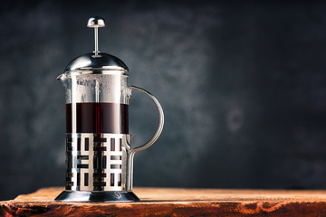 Image showing Hot tea in glass teapot