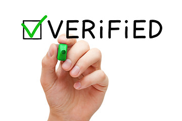 Image showing Verified Green Check Mark Concept