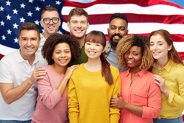 Image showing international group of happy smiling people