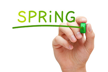 Image showing Spring Handwritten With Green Marker