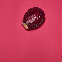 Image showing Red cabbage on a red background