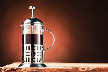 Image showing Hot tea in glass teapot