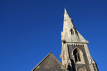 Image showing Church spire and sky