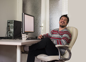 Image showing graphic designer in the office