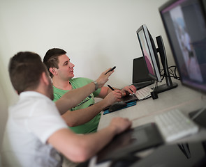 Image showing a group of graphic designers at work