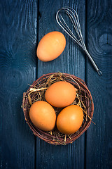 Image showing raw chicken eggs