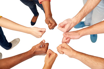 Image showing hands of international people showing thumbs up