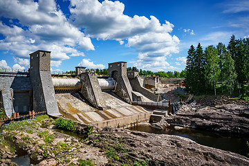 Image showing Hydroelectric power station dam in Imatra