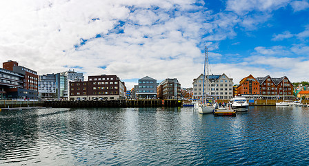 Image showing View of a marina in Tromso, North Norway