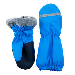 Image showing Children\'s autumn-winter mittens