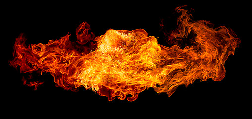 Image showing Fire isolated on black background.