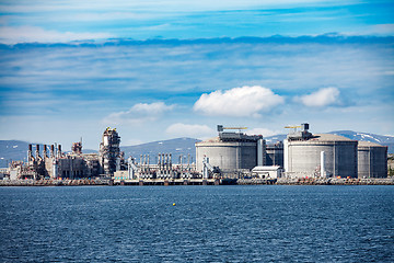 Image showing Hammerfest Island Muolkkut Northern Norway, gas processing plant