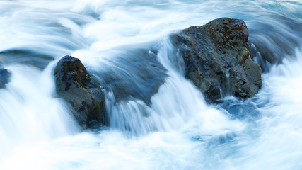 Image showing Close-up view of a water fall