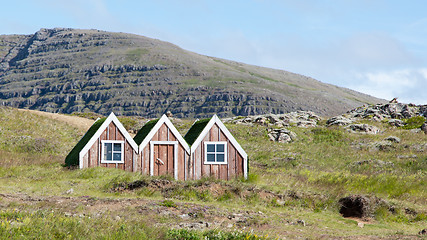 Image showing Small toy elf house in Iceland