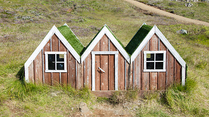 Image showing Small toy elf house in Iceland