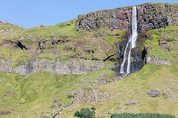 Image showing Close-up view of a water fall