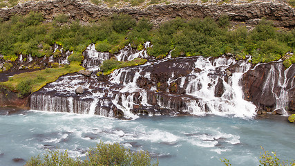 Image showing Hraunfossar waterfalls in Iceland