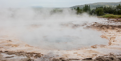 Image showing Geothermally active valley of Haukadalur