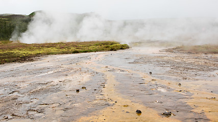 Image showing Geothermally active valley of Haukadalur