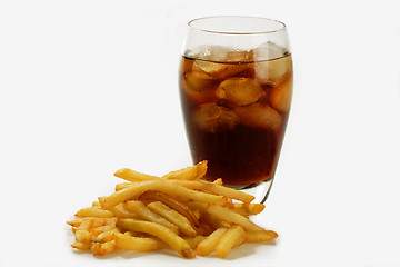 Image showing French fries and coke