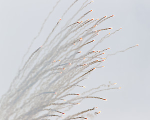 Image showing Flares fired from a jet