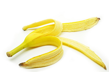 Image showing Peeled banana skin