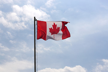 Image showing National flag of Canada on a flagpole