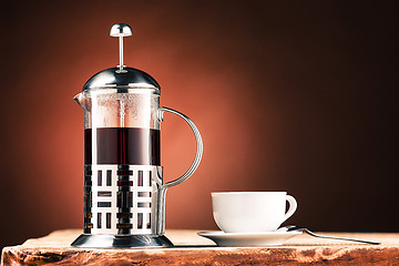 Image showing Hot tea in glass teapot