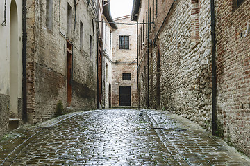 Image showing Narrow street in Fabriano