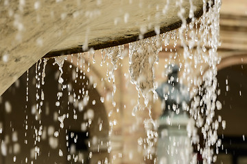 Image showing Water drops of fountain