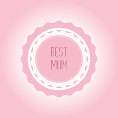 Image showing Happy Mothers Day ribbon badge