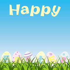 Image showing Happy Easter greeting card