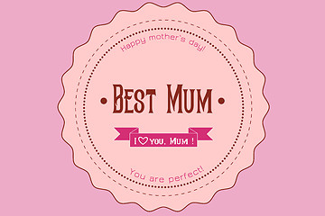 Image showing Happy Mothers Day ribbon badge
