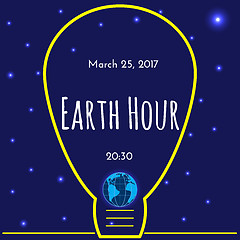 Image showing Earth Hour environmental movement illustration