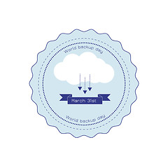 Image showing Backup and restore data cloud ribbon badge