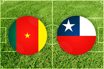 Image showing Cameroon vs Chile football match