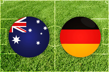 Image showing Australia vs Germany football match