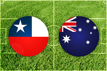 Image showing Chile vs Australia football match